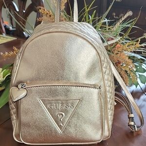 GUESS Gold Backpack for Women